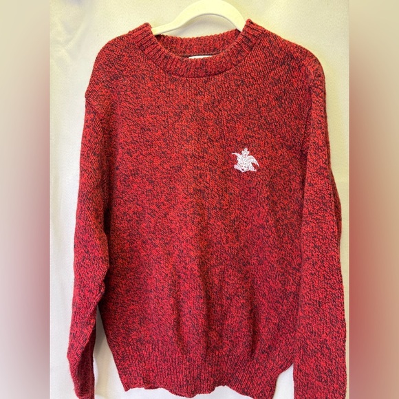 Anheuser Busch Vintage Signet Logo Men’s Sweater Made in the USA Size Large 60’s - Picture 1 of 7